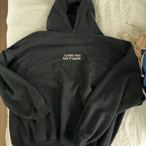 Lonely Ghost ILYSIB Embroidered Hoodie Black Size 2XL